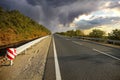 Beautiful view of empty asphalt highway. Road trip Royalty Free Stock Photo