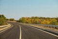 Beautiful view of empty asphalt highway. Road trip Royalty Free Stock Photo