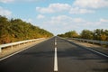 Beautiful view of empty asphalt highway. Road trip Royalty Free Stock Photo