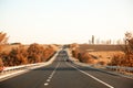 Beautiful view of empty asphalt highway. Road trip Royalty Free Stock Photo