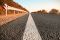 Beautiful view of empty asphalt highway. Road trip Royalty Free Stock Photo