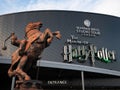 Beautiful view of the entrance of the studio of Harry Potter and the statue in London, UK