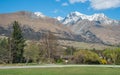 Beautiful landscape view in Glenorchy is nestled on the northern shores of Lake Wakatipu in Otago region of New Zealand. Royalty Free Stock Photo
