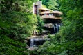 Beautiful view of Fallingwater on a summer afternoon in Mill Run, United States.