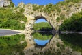 Famous arch at Vallon-Pont-d`Arc, Ardeche, France Royalty Free Stock Photo