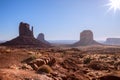 Beautiful view of famous Buttes of Monument Valley on the border between Arizona and Utah Royalty Free Stock Photo