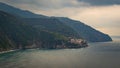 Beautiful view of the famous corniglia village of cinque terre national park in italy Royalty Free Stock Photo