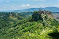 Beautiful view on the famous dead town of Civita di Bagnoregio, Italy