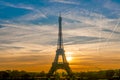 Beautiful view of famous Eiffel Tower in Paris, France. Paris Best Destinations in Europe Royalty Free Stock Photo