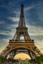 Beautiful view of famous Eiffel Tower in Paris, France. Paris Best Destinations in Europe. Royalty Free Stock Photo