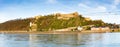 Fortress Ehrenbreitstein with Rhine river at sunset, Koblenz, Germany Royalty Free Stock Photo