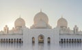 Beautiful view of the famous historic Grand Mosque in Abu Dhabi