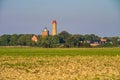 Beautiful view of famous Kap Arkona lighthouse in summer, island of Ruegen, Baltic Sea, Germany Royalty Free Stock Photo