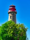 Beautiful view of famous Kap Arkona lighthouse in summer, island of RÃÂ¼gen, Ostsee, Germany Royalty Free Stock Photo