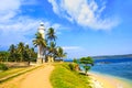 Beautiful view of the famous lighthouse in Fort Galle, Sri Lanka Royalty Free Stock Photo