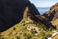 The beautiful view of famous Masca Village. Tenerife, Canary Islands, Spain Royalty Free Stock Photo