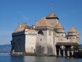 Chateau de Chillon at Lake Geneva in Switzerland Royalty Free Stock Photo