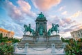 Beautiful view of famous Naturhistorisches Museum Natural History Museum at sunset in Vienna Royalty Free Stock Photo