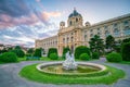 Beautiful view of famous Naturhistorisches Museum Natural History Museum at sunset in Vienna Royalty Free Stock Photo