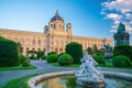 Beautiful view of famous Naturhistorisches Museum Natural History Museum at sunset in Vienna Royalty Free Stock Photo