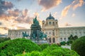 Beautiful view of famous Naturhistorisches Museum Natural History Museum at sunset in Vienna