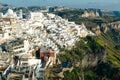 Beautiful view of famous romantic white town in Santorini Island, Greece