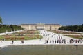 Beautiful view of famous Schonbrunn Palace with Great Parterre garden in Vienna Royalty Free Stock Photo