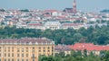 Beautiful view of famous Schonbrunn Palace timelapse with Great Parterre garden in Vienna, Austria Royalty Free Stock Photo