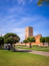 Beautiful view of the famous Tour Hassan in Rabat, Morocco Royalty Free Stock Photo