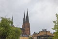 Beautiful view of famous Uppsala Cathedral. Sweden. Royalty Free Stock Photo