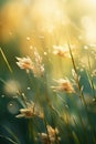 Beautiful view of the field with wheat, cereals, summer