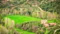 Beautiful view fields and rural home. Cardona, Spain. Single Farm house in a rural area