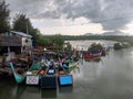 A Beautiful View Of Fishermen Boats In Banda Aceh