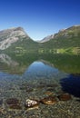 Beautiful view on fjord and mountain near Vang in Norway Royalty Free Stock Photo