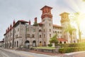 Beautiful view of Flagler College at sunset, St Augustine - Florida - USA