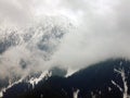 Beautiful View Of Foggy Landscape On a Wet Afternoon In Gulmarg, Jammu And Kashmir, India.