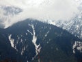 Beautiful View Of Foggy Landscape On a Wet Afternoon In Gulmarg, Jammu And Kashmir, India.