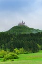 Beautiful view of forest and Hohenzollern castle Royalty Free Stock Photo