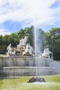 Beautiful view of the fountain near the Schnbrunn Palace in Vienna Royalty Free Stock Photo