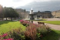 Beautiful view of the Fountains Palace Square, Stuttgart, Germany. Royalty Free Stock Photo