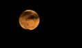 Full orange moon on Halloween night.