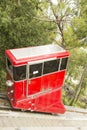 Beautiful view of the funicular at the resort town of Jounieh from Mount Harisa