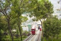 Beautiful view of the funicular at the resort town of Jounieh from Mount Harisa