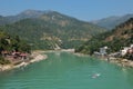 Beautiful view of Ganga river in Rishikesh Royalty Free Stock Photo