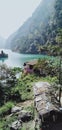 Beautiful view of Gangtok. Beautiful river under mountain in Gangtok Sikkim