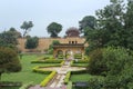 Beautiful view of the garden of amber fort in Jaipur, India, Royalty Free Stock Photo