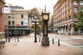 Beautiful view of Gastown Steam Clock in Vancouver Royalty Free Stock Photo