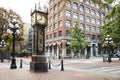 Beautiful view of Gastown Steam Clock in Vancouver Royalty Free Stock Photo