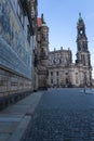 Beautiful view of giant mural in Dresden, Germany, Fuerstenzug (Procession of Princes)