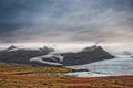 Beautiful view of glaciers melting on the coast of Iceland Royalty Free Stock Photo